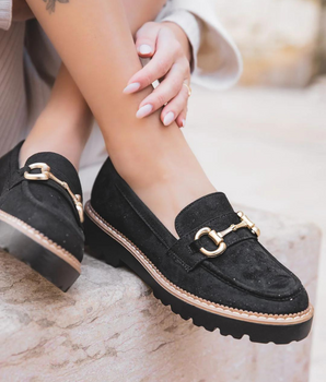 Daniek Black Moccasin