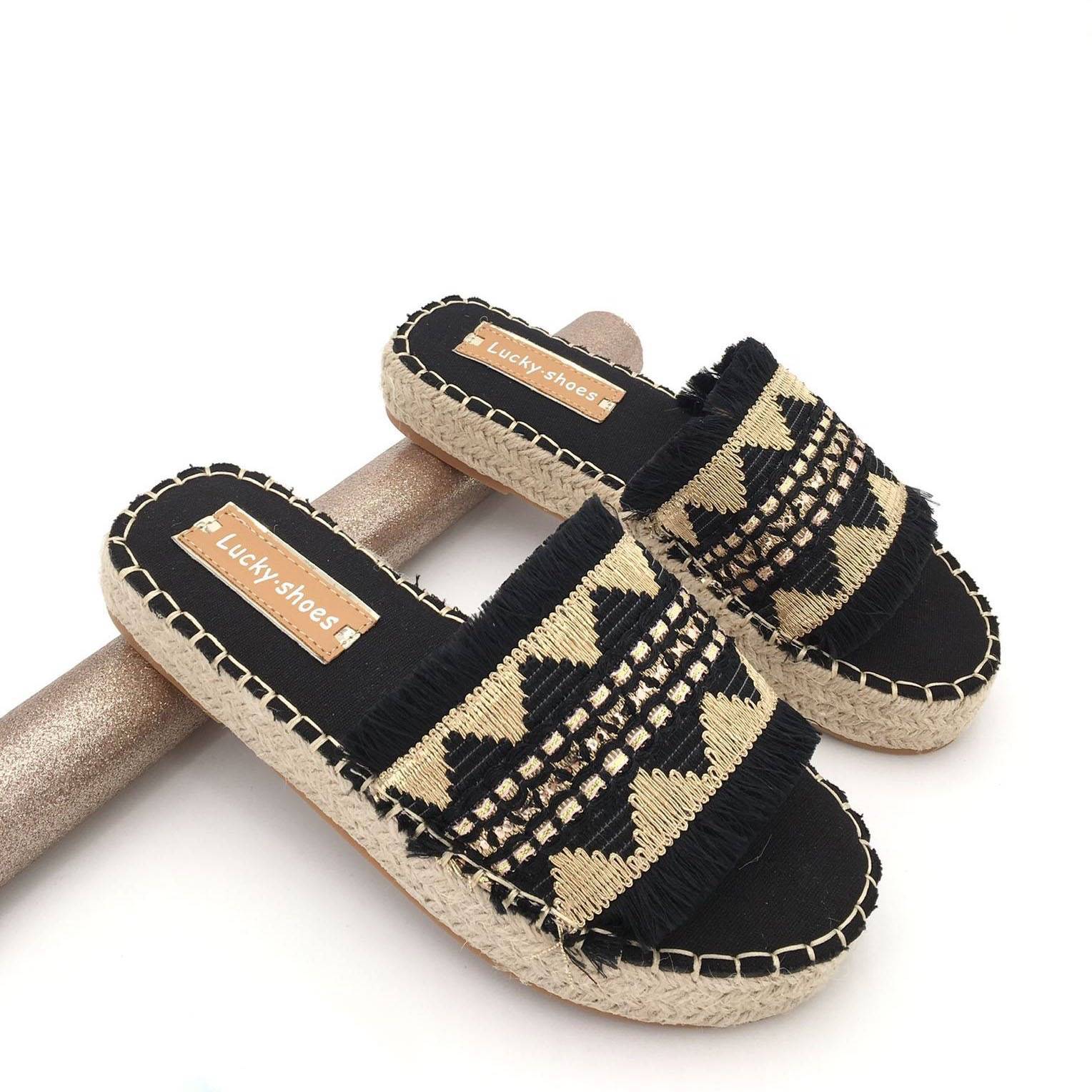 Gaby Black Slippers