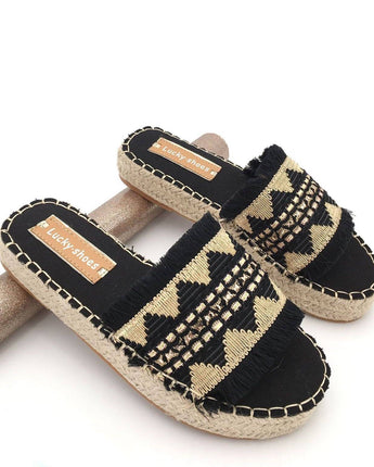 Gaby Black Slippers