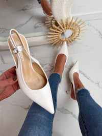 Date-Night White Heels
