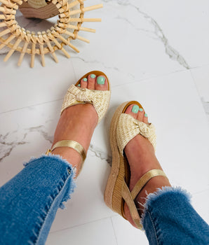 Marieke Beige Keilabsätze