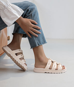 Anita Beige Slides