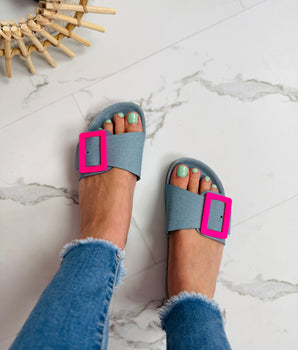 Clasp Blue Slides