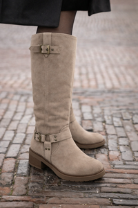 Biker High Khaki Boots