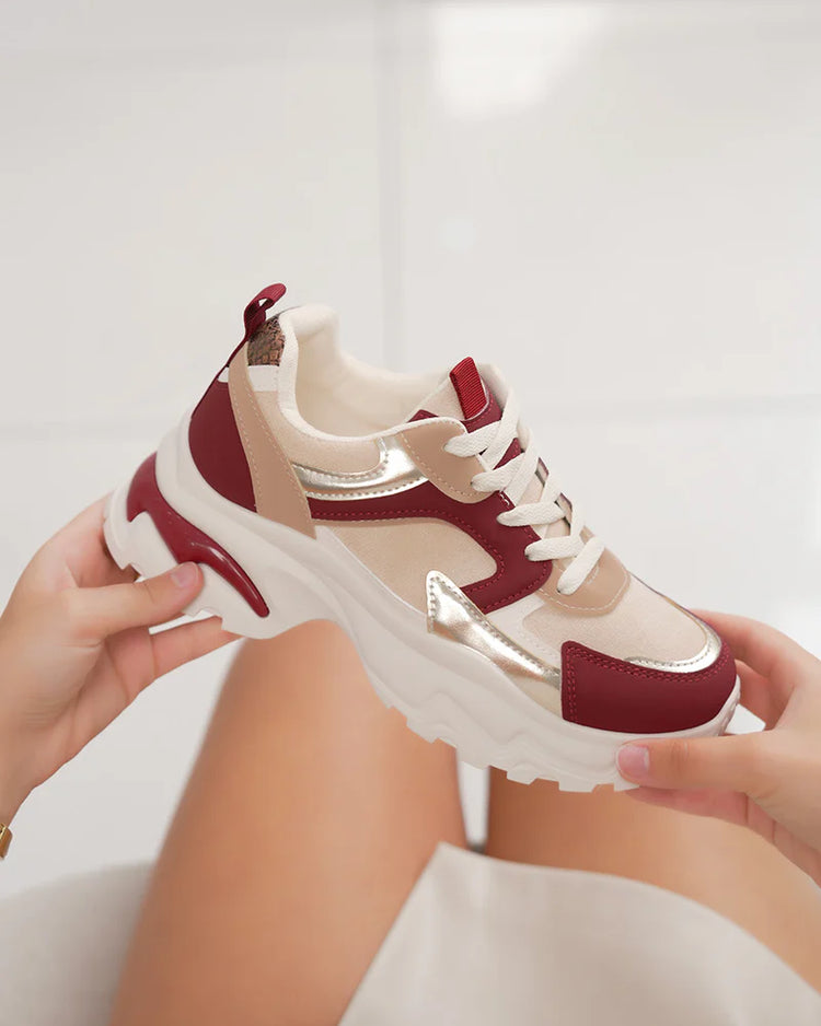 Benthe Burgundy Sneaker