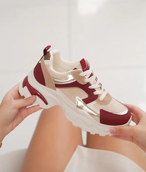 Benthe Burgundy Sneaker