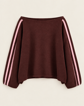 Off Shoulder Stripe Sweater