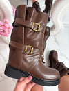Nova Buckle Brown Boots