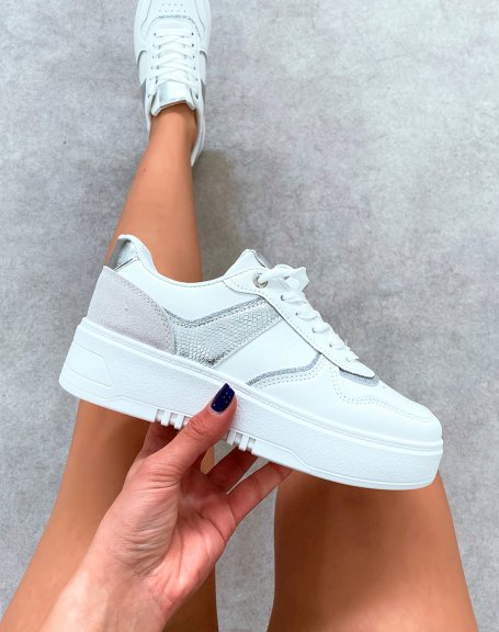 2165 White/Silver Sneaker