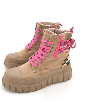 Peace Khaki/Leo-Schuhe