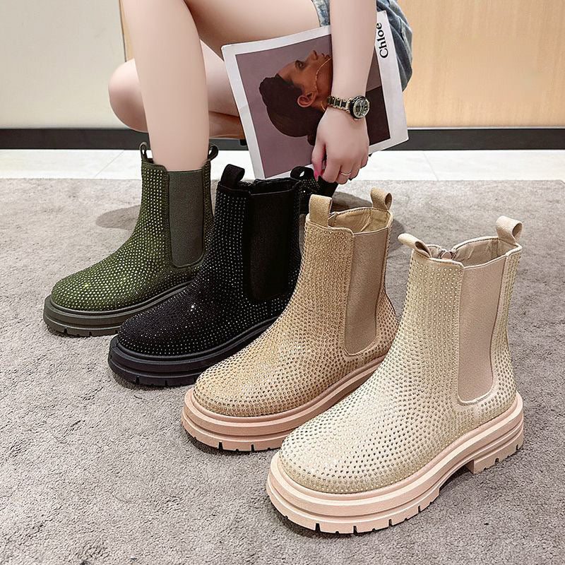 Sparkly Green ChelseaBoots