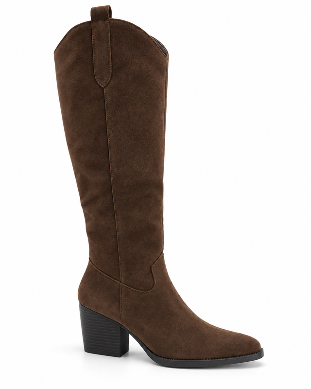 Leather Choco High Boots