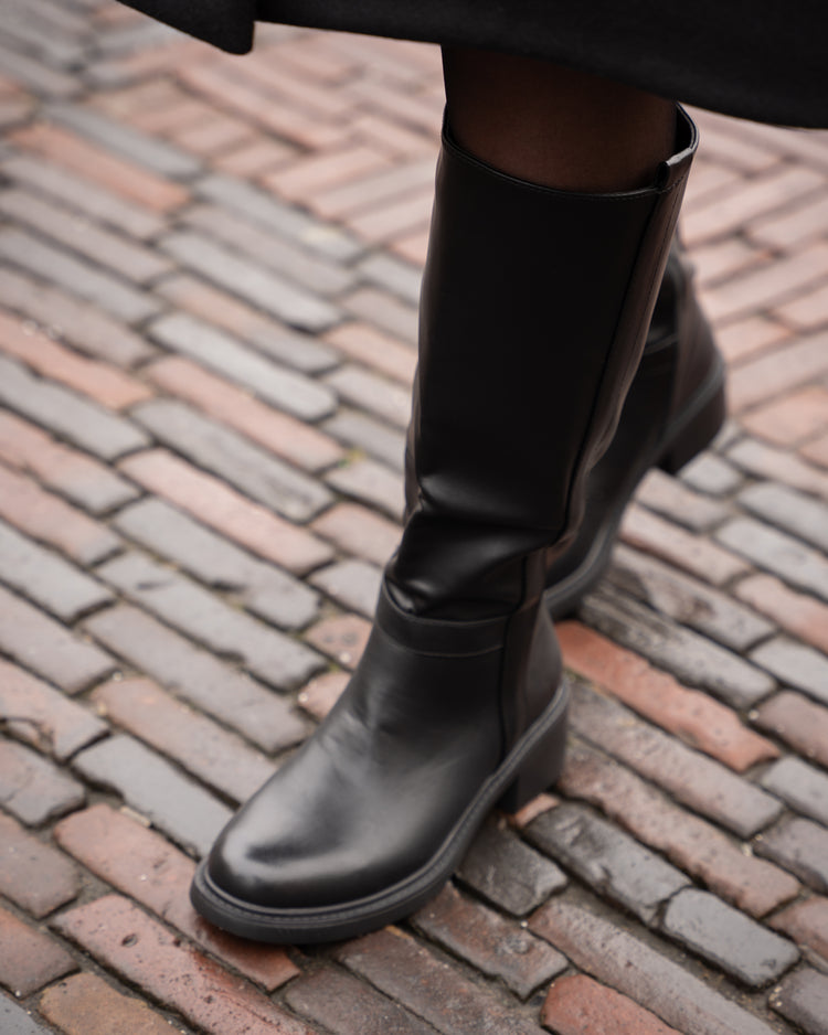 Perfect Basic High Boots Black PU