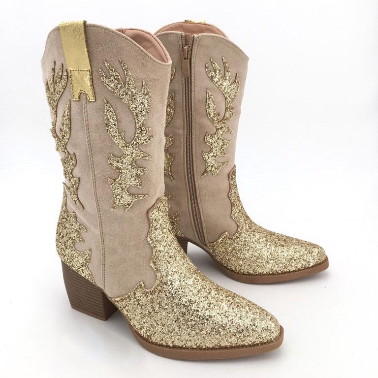 Fancy Gold Boots