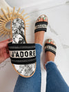 J'Adore Black Slides