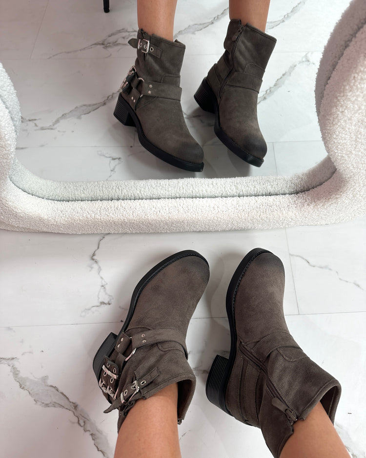 Gaby Grey Boots