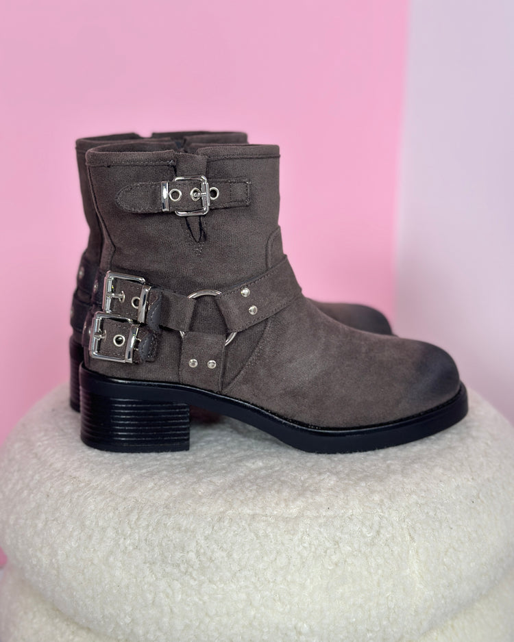 Gaby Grey Boots