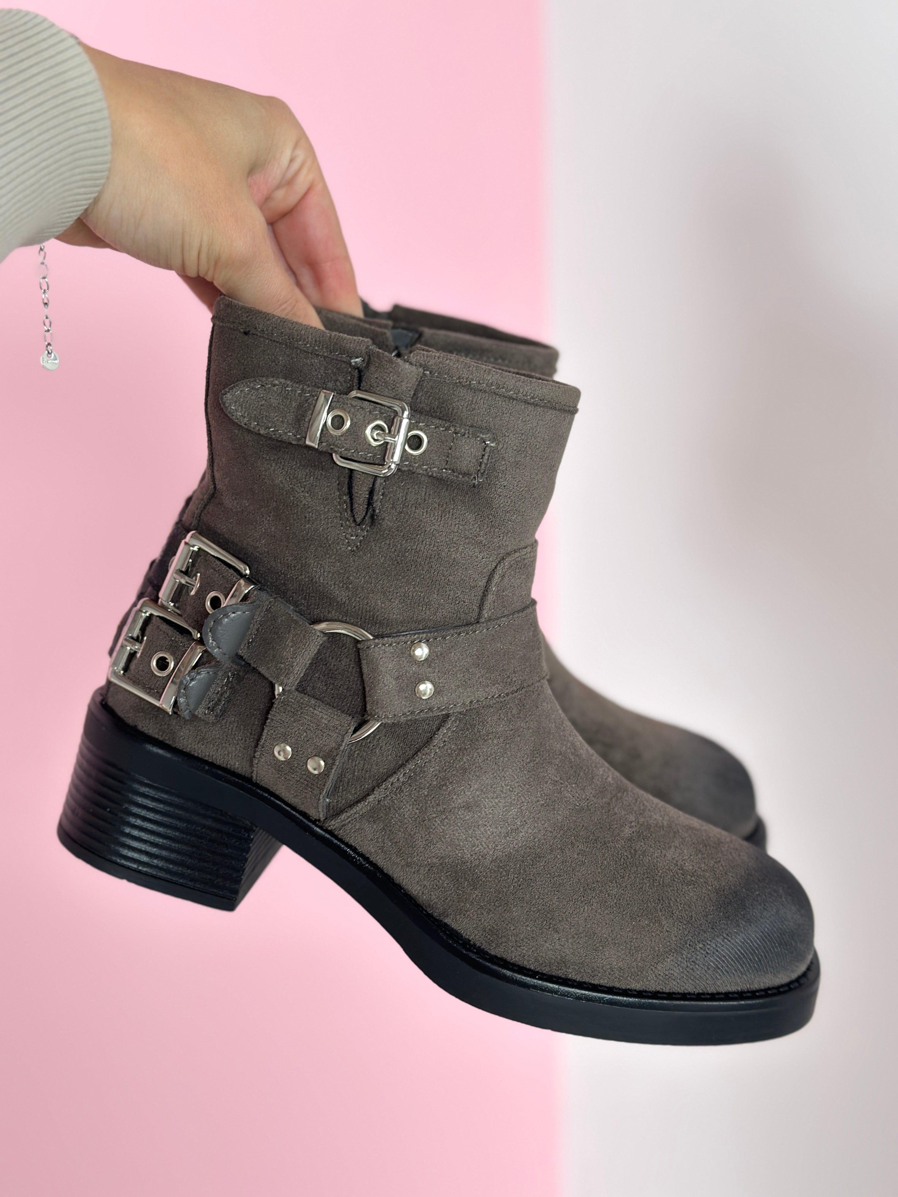 Gaby Grey Boots