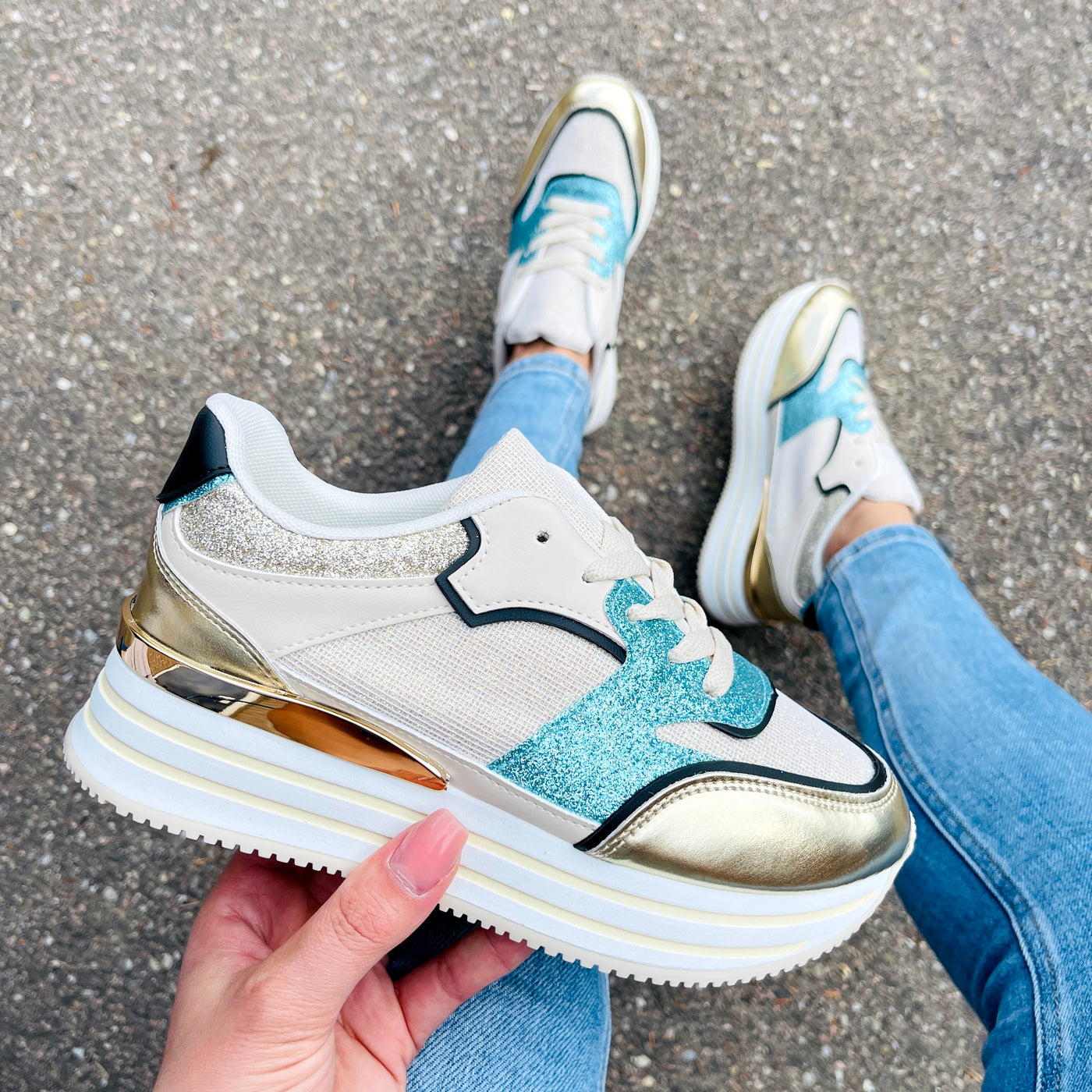 Gleam Gold Sneaker