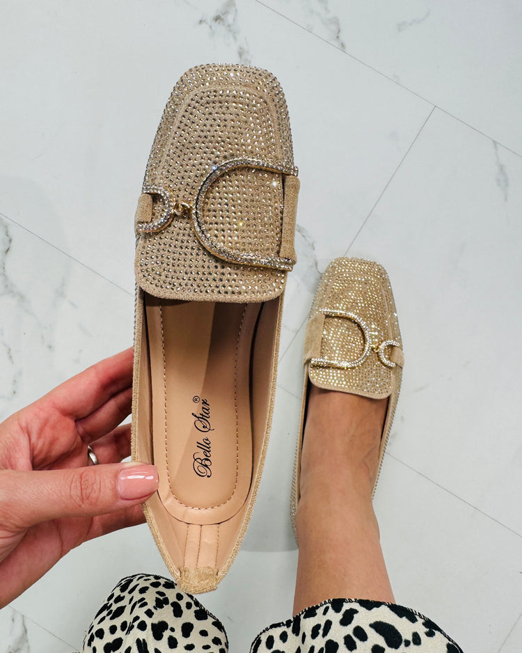 Glitter Beige Loafer