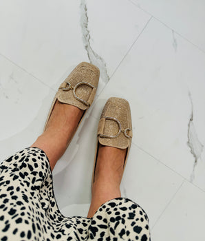 Mocassin beige scintillant