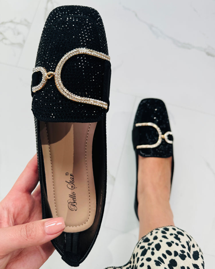 Glitter Black Loafer