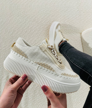 Shannon Beige/Green Sneaker