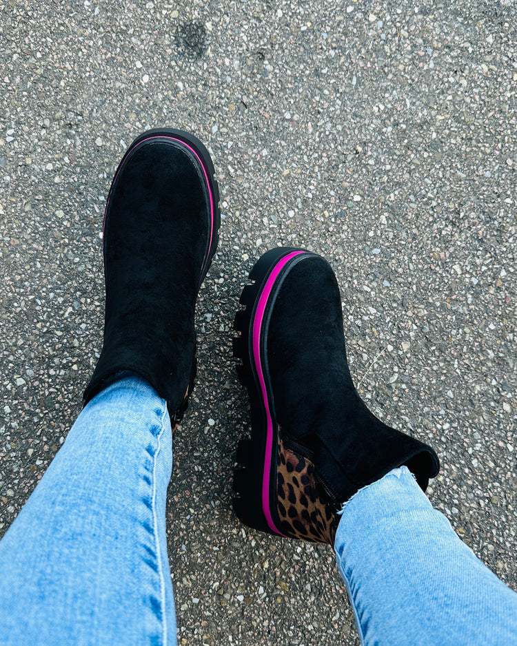Ankle Fuchsia Boots