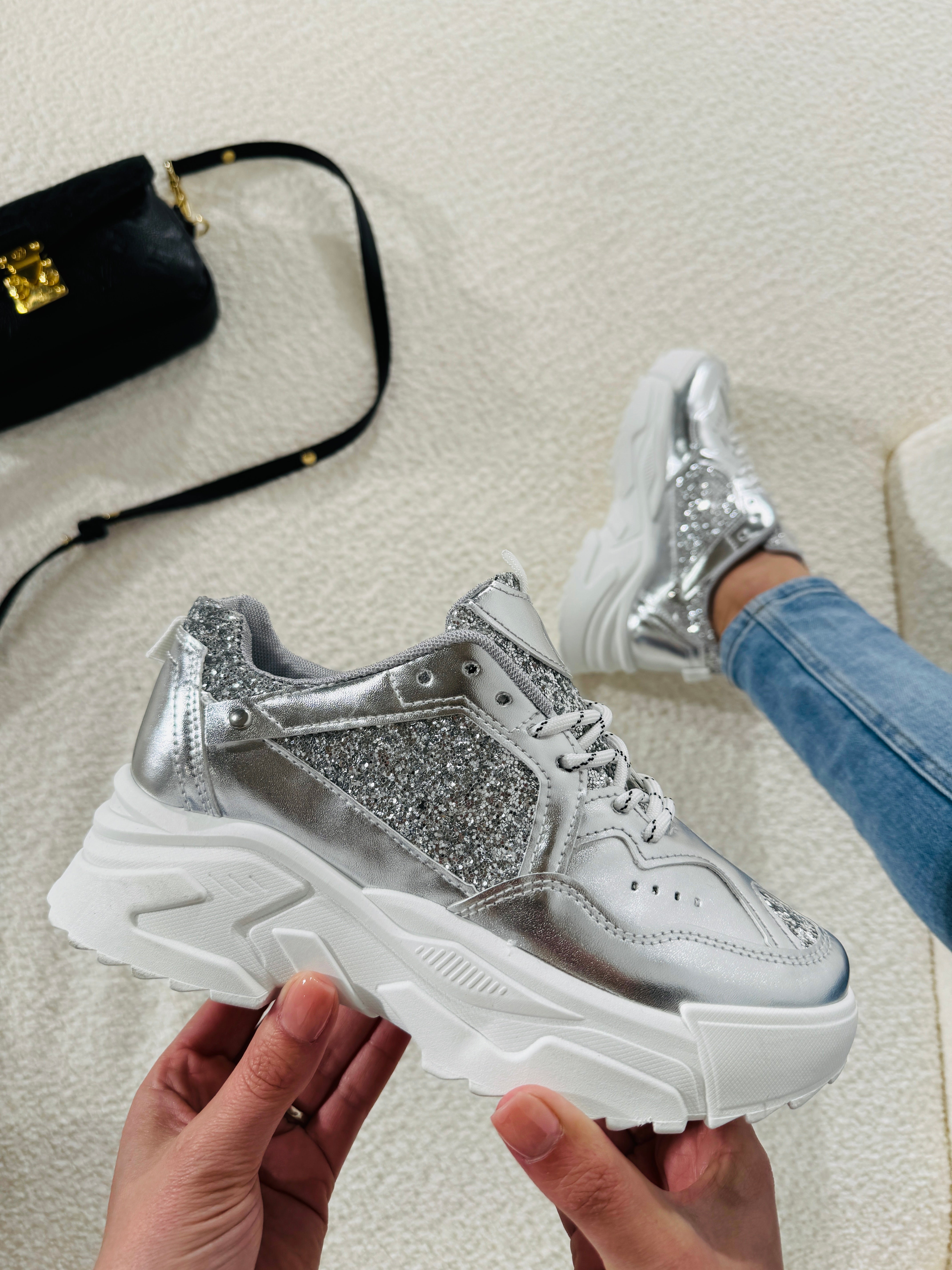 Zohra Silver Sneaker