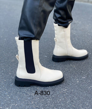 A-830 Beige Boots
