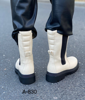 A-830 Beige Boots