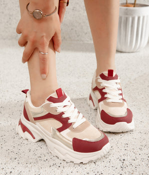 Benthe Burgundy Sneaker