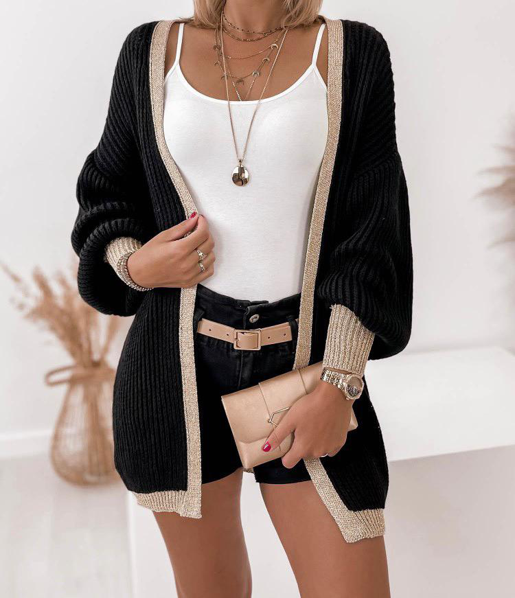 Lurex Black Vest