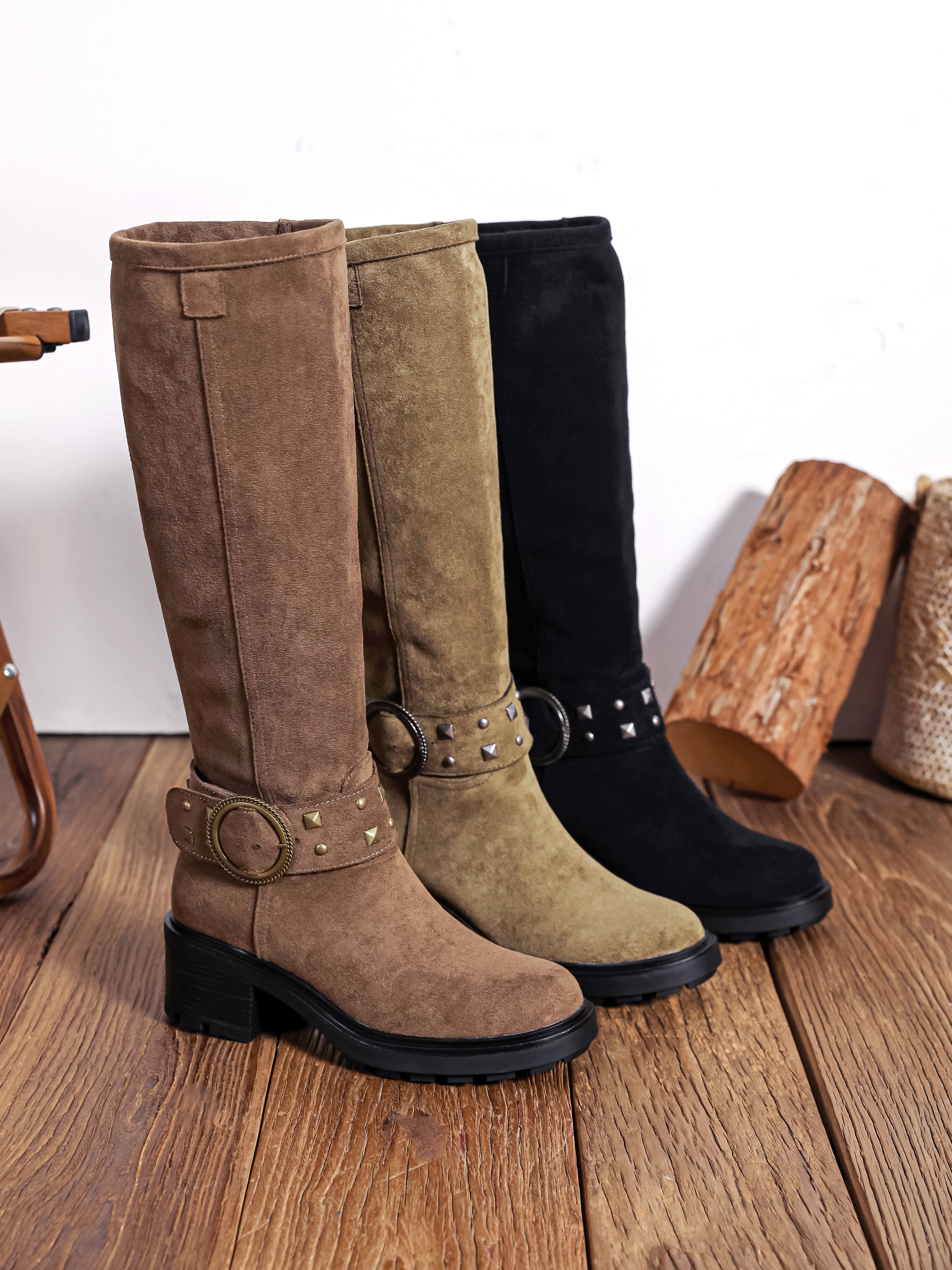 Tonia Taupe High Boots