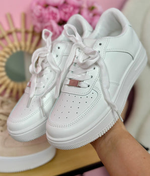 Sneaker blanc de plate-forme