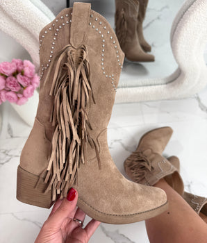Fringle Western Khaki Boots