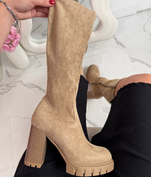 Mirjana Khaki High Boots