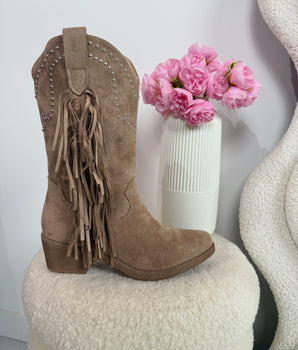 Fringle Western Khaki Boots