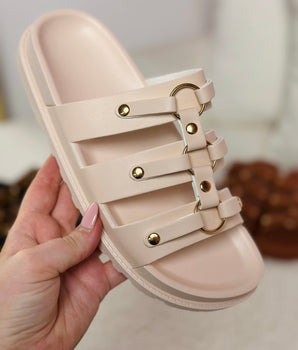 Anita Beige Slides