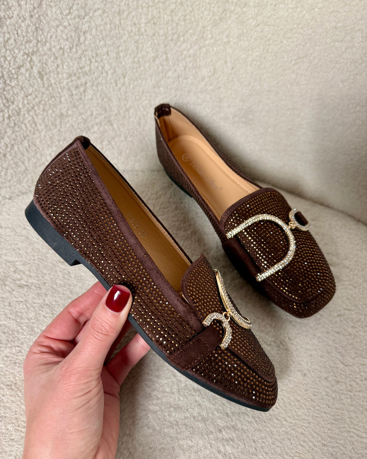 Glitter Brown Loafer