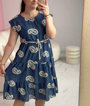 Elegent Dark Blue Dress