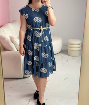 Elegent Dark Blue Dress