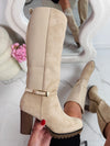 Tamar Beige High Boots