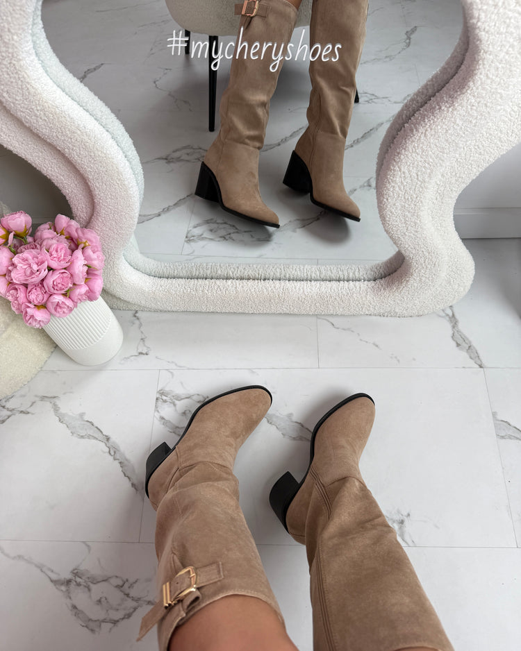 Sandy Khaki High Boots