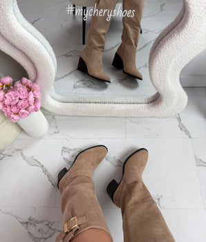 Sandy Khaki High Boots