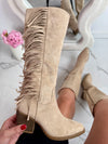 Viral Fringle Beige Boots