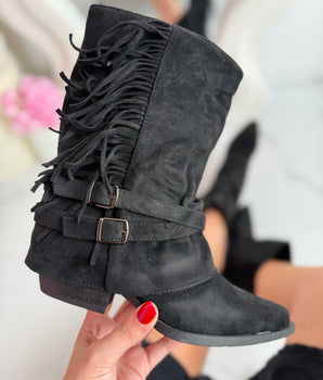 Cody Fringle Black Boots