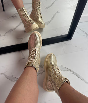 Martina Gold Boots