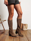 Ember Suedine Khaki Boots
