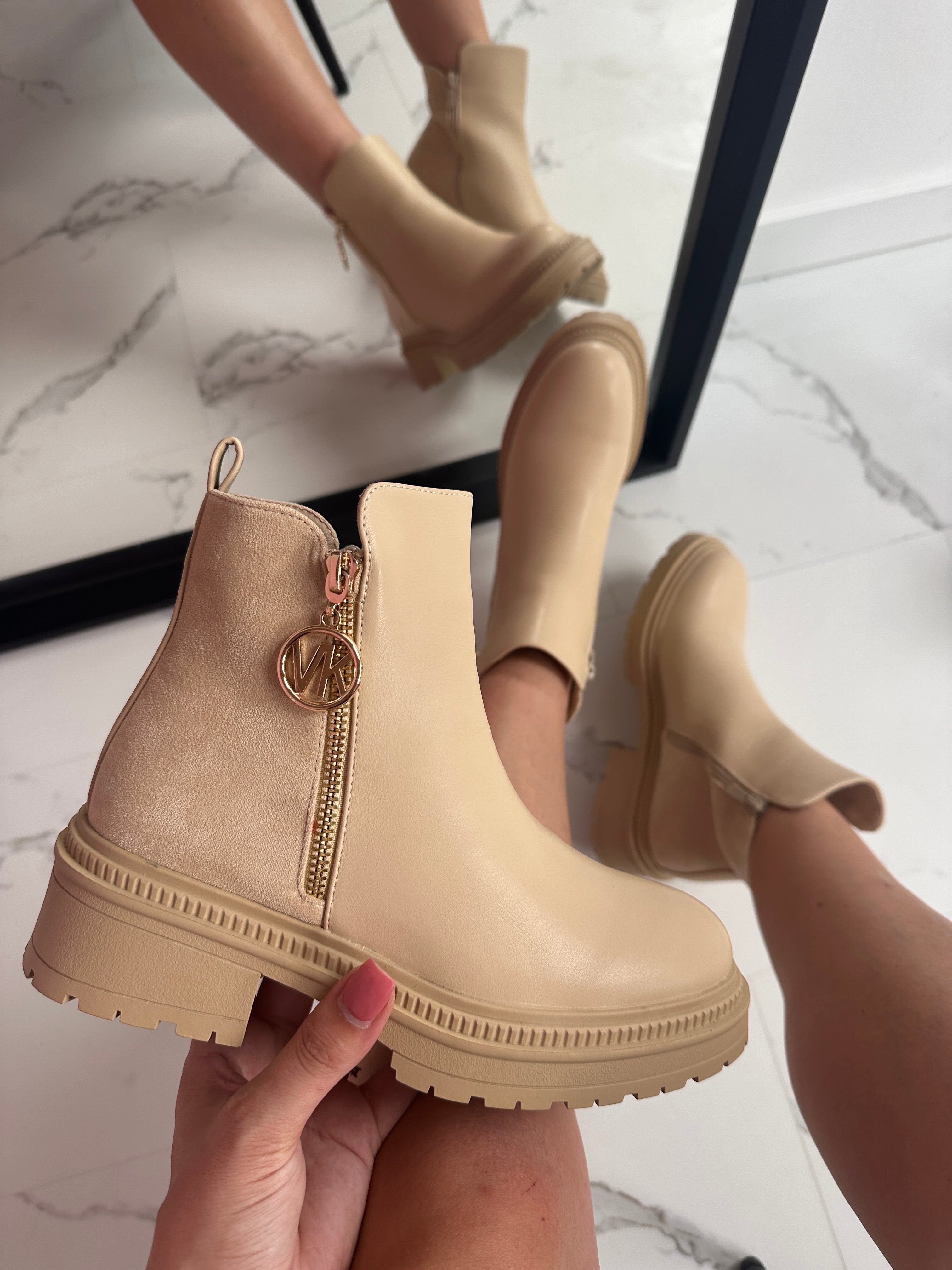 Bottes beige mk